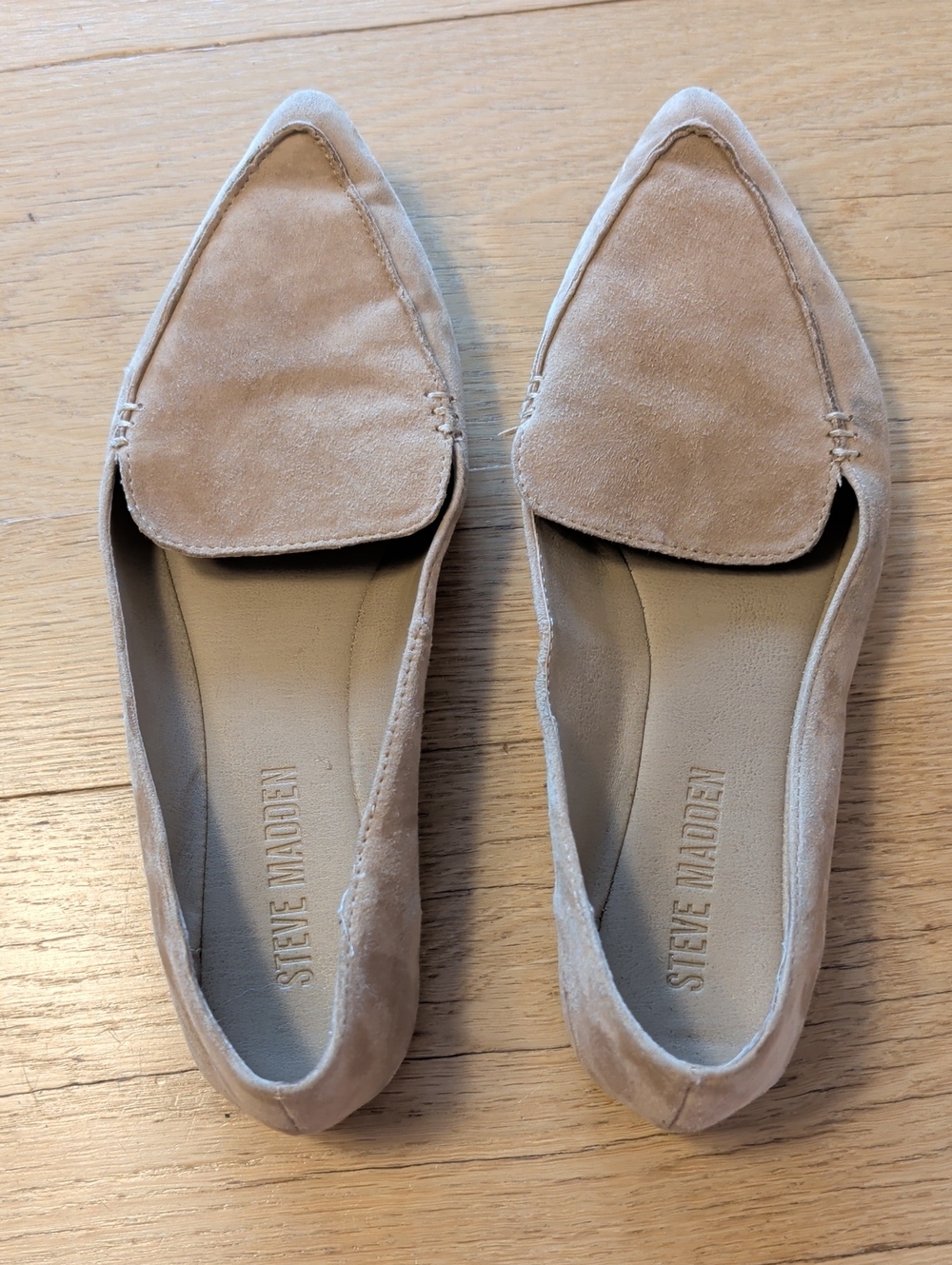 Steve Madden Nude Suede Pointed Toe Flats 7.5